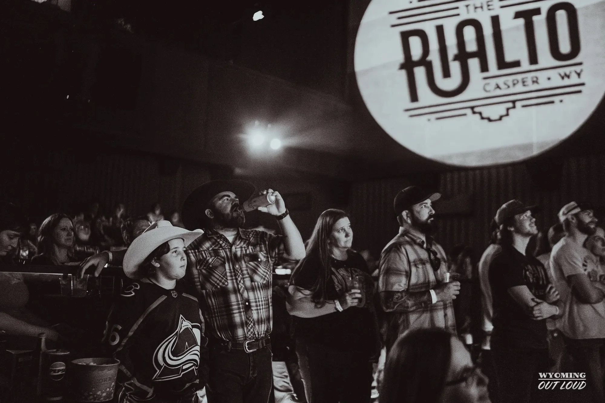 Band performing for a Rialto audience