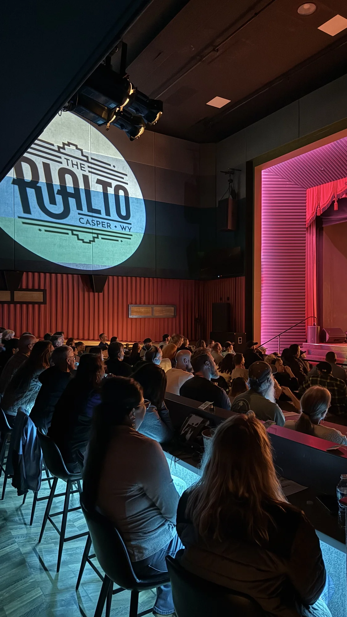 Rialto audience viewed from the side aisle