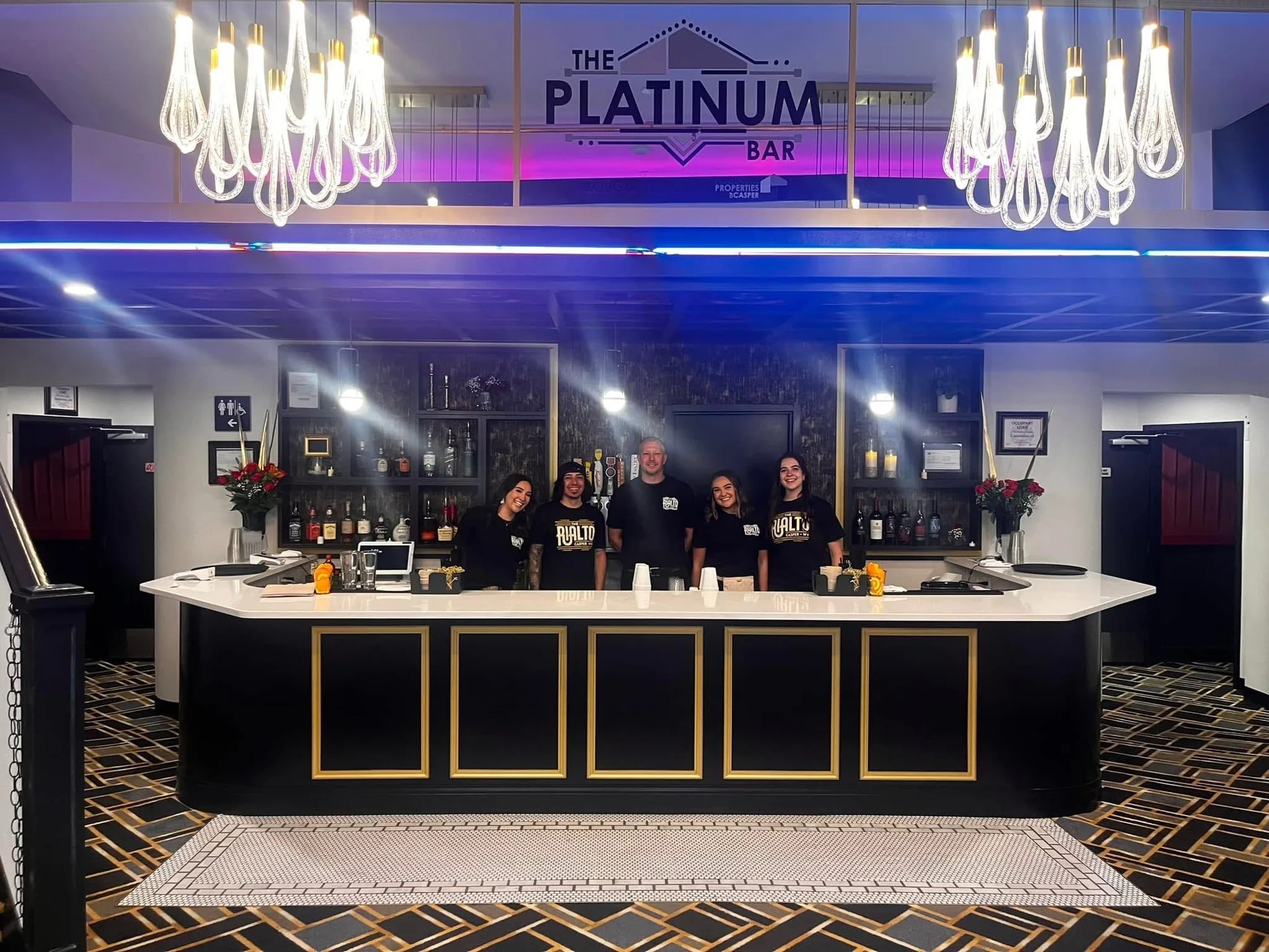 The full-service bar inside The Rialto