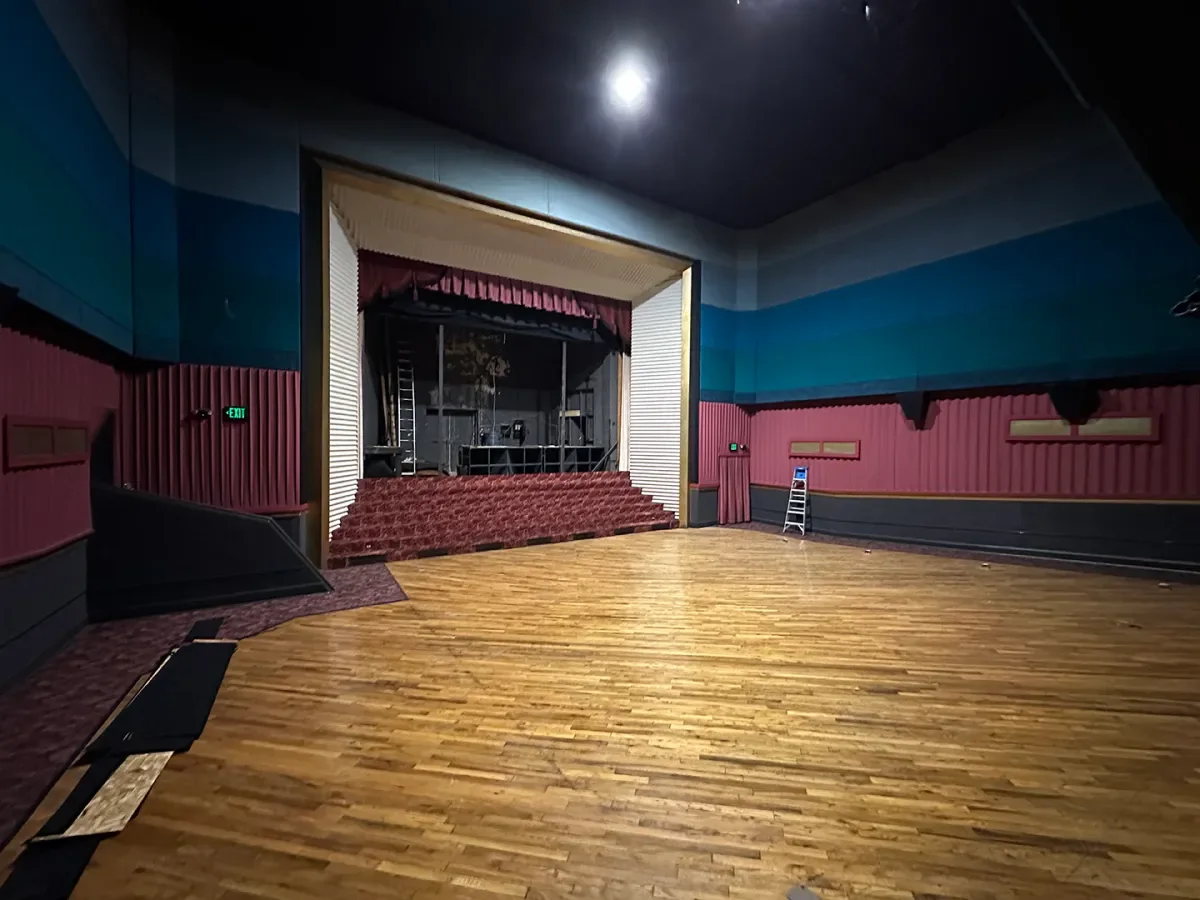 The Rialto auditorium and stage viewed from the balcony