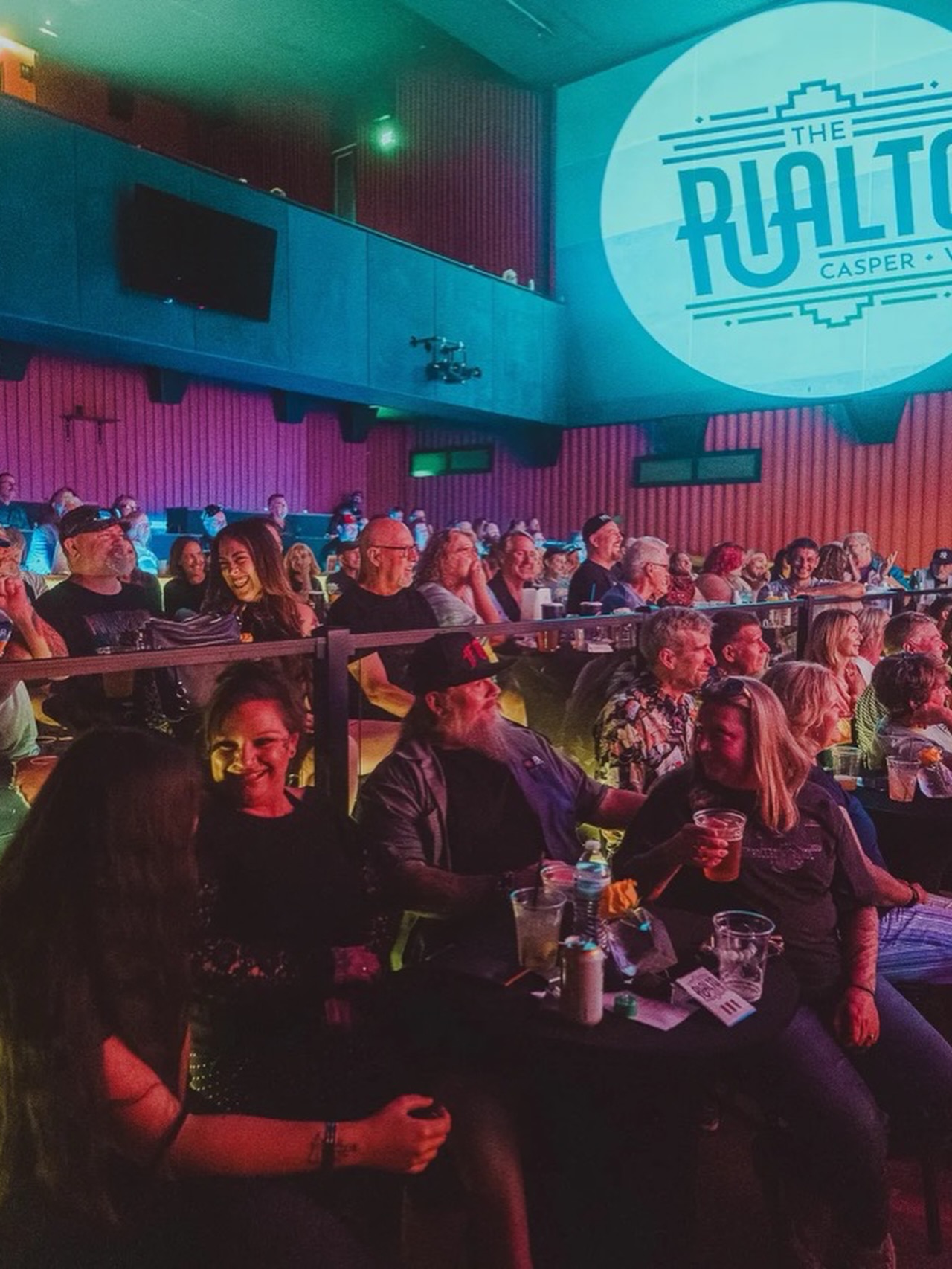 A crowd enjoying a show inside The Rialto Casper